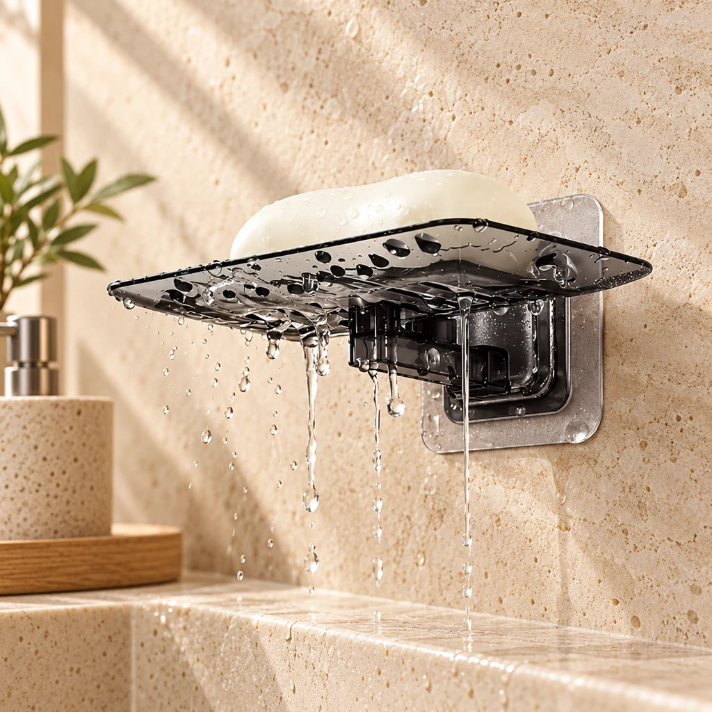 Double-layer self-adhesive soap dish