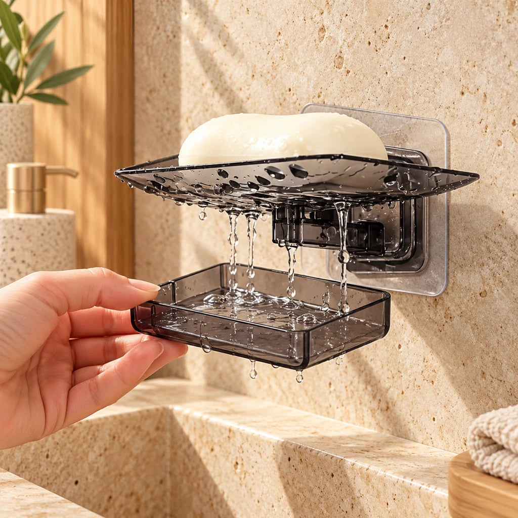 Double-layer self-adhesive soap dish — view 2