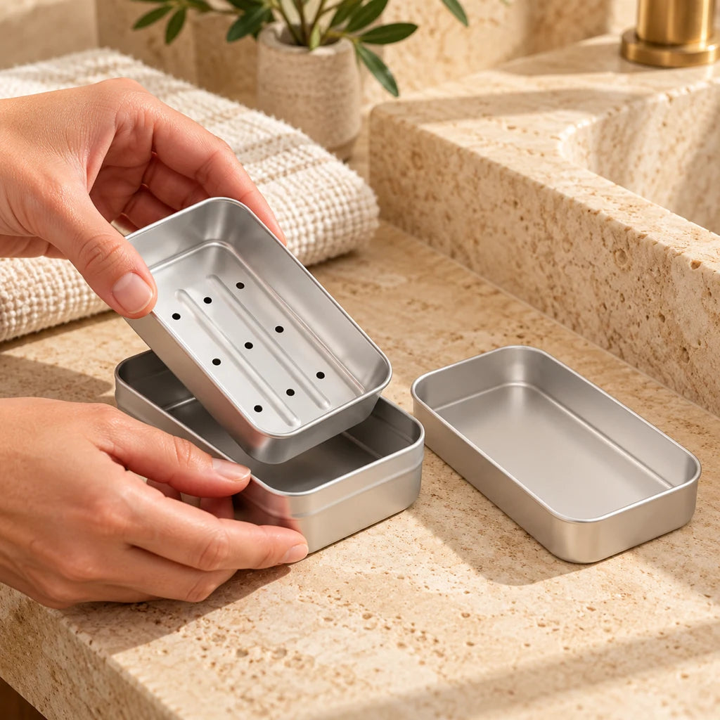 Travel Aluminum Leakproof Soap Dish — view 2