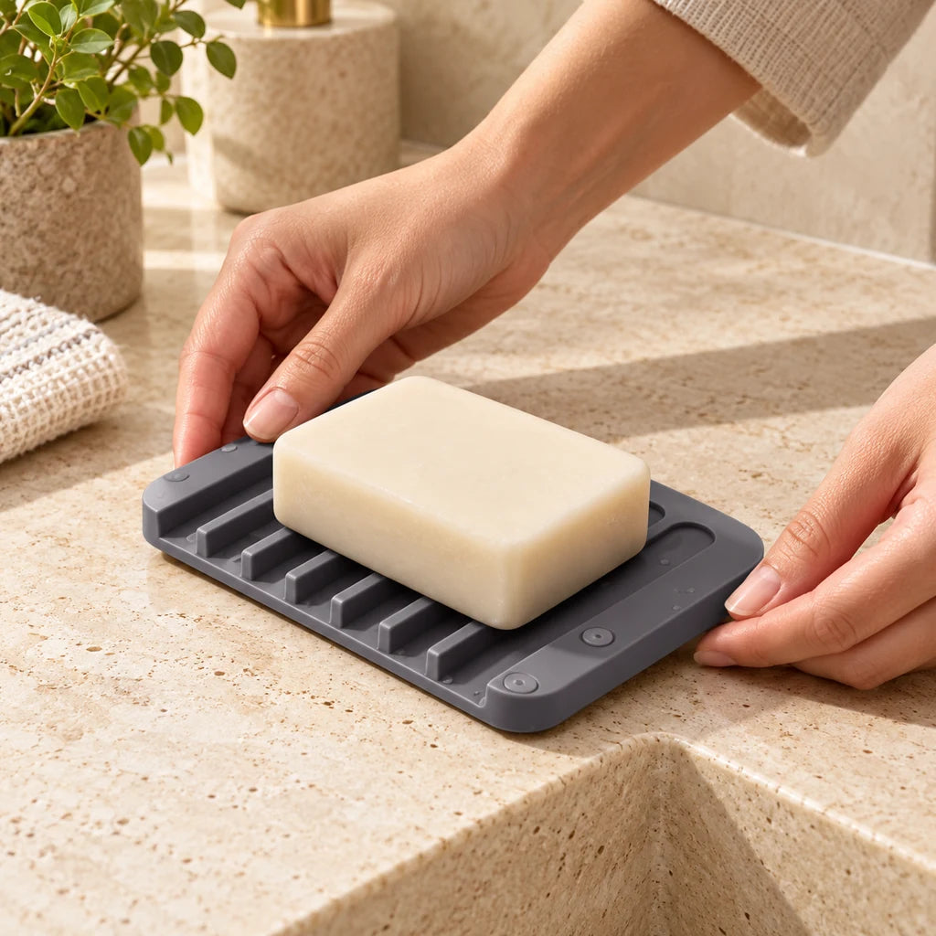 Practical stainless steel soap dish — view 2