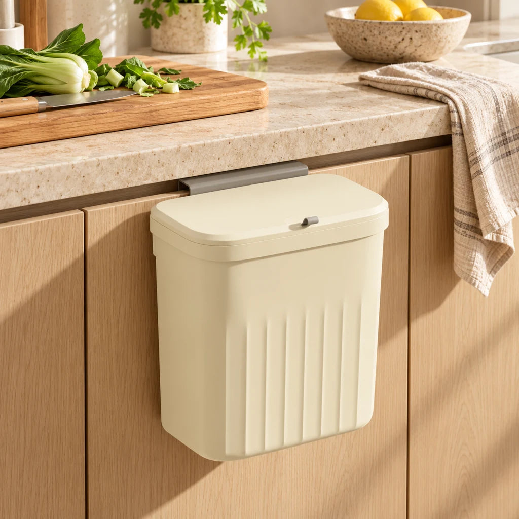 Kitchen Compost Bin - Wall-Mounted Hanging Stainless Steel — view 3