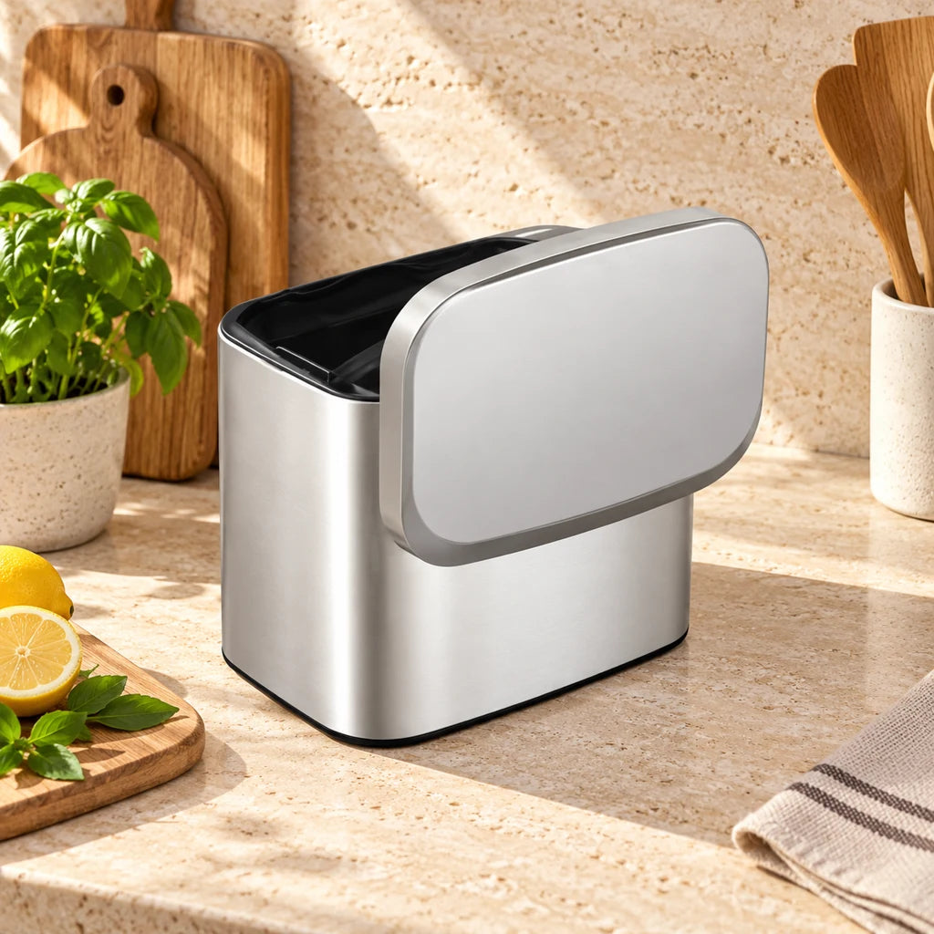 Stainless Steel Odor-Proof Wall-Mounted Trash Can — view 3