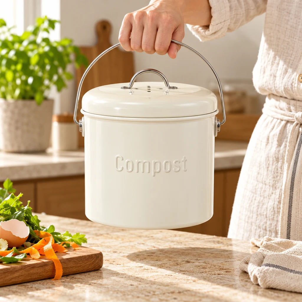 3L Stainless Steel Compost Bin — view 2