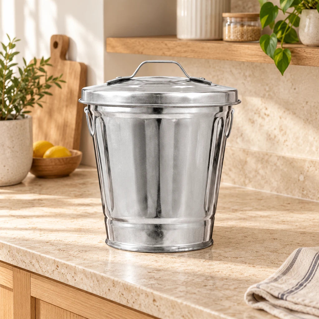 Metal Kitchen Trash Can — view 3