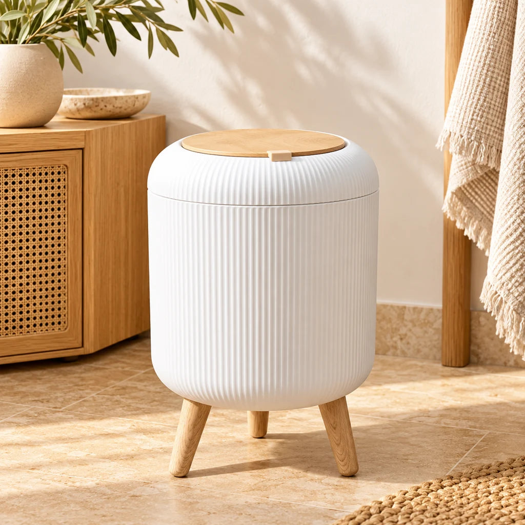 Plastic Kitchen Trash Can High Pressure Wood